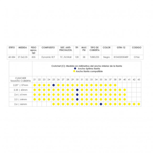 Cubierta Escape Ultimate 27.5x2.35 TLC Neg 120 TPI