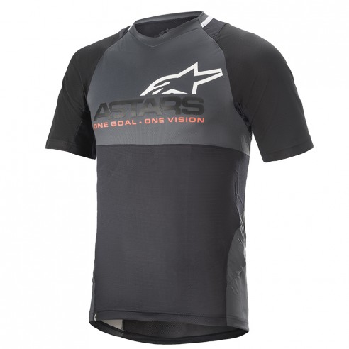 Maillot Drop 8.0 m/c Neg/Coral