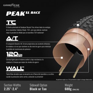 Cubierta Peak SL Race 29x2,25 TLC Neg 2