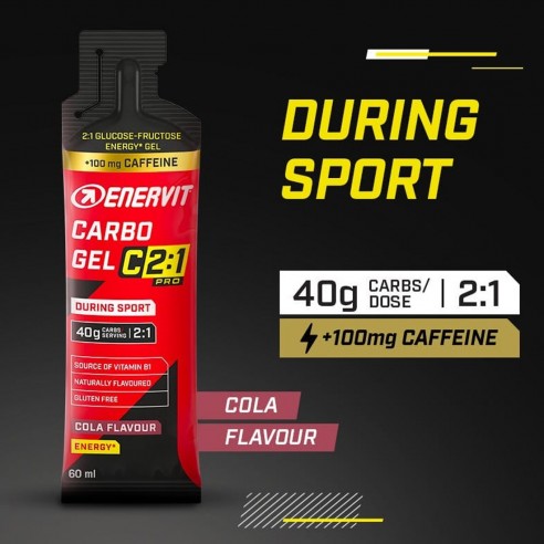 Carbo Gel Enervit C2:1 Pro Cola Cafeína 60ml