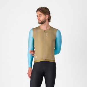 Maillot Corretto m/l Mrn Elmwood/Neón Cobalto/Bln