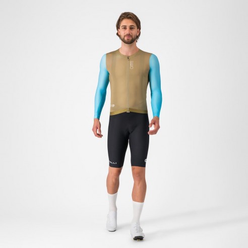 Maillot Corretto m/l Mrn Elmwood/Neón Cobalto/Bln