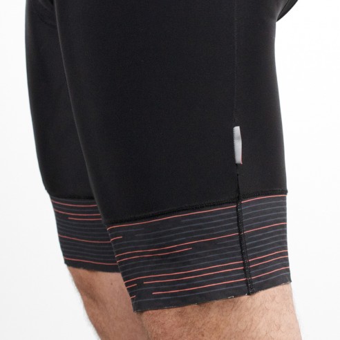 Culotte ciclismo unisex Fury negro y blanco