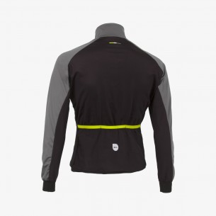 Chaqueta ciclismo unisex Malefic gris, negra y amarilla flúor 2