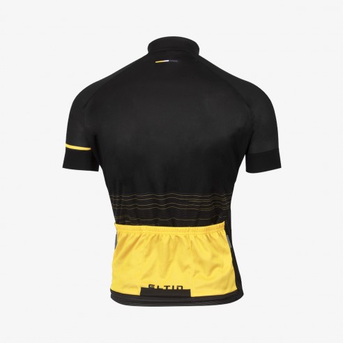 Maillot ciclismo Futurism negro y mostaza