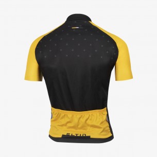 Maillot ciclismo Resistance negro y mostaza 2