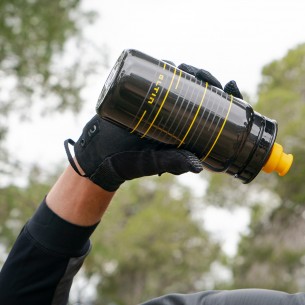 Bidón de ciclismo Pro 550ml negro y amarillo 2