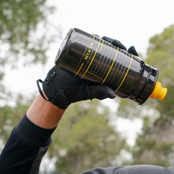 Bidón de ciclismo Pro 550ml negro y amarillo