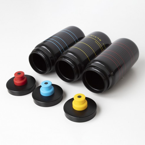 Bidón de ciclismo Pro 550ml negro y amarillo