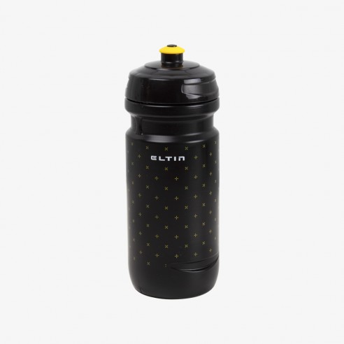 Bidón de ciclismo Eltin 600ml negro y amarillo