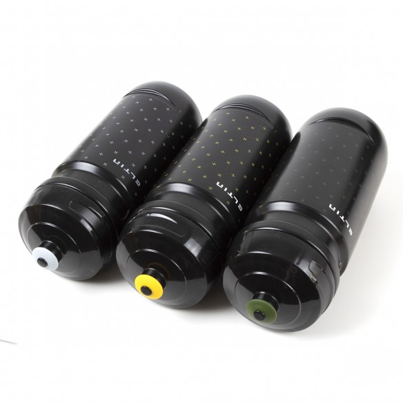 Bidón de ciclismo Eltin 600ml negro y amarillo